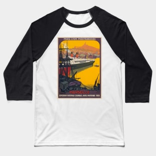 Marseille France Vintage Poster 1922 Baseball T-Shirt